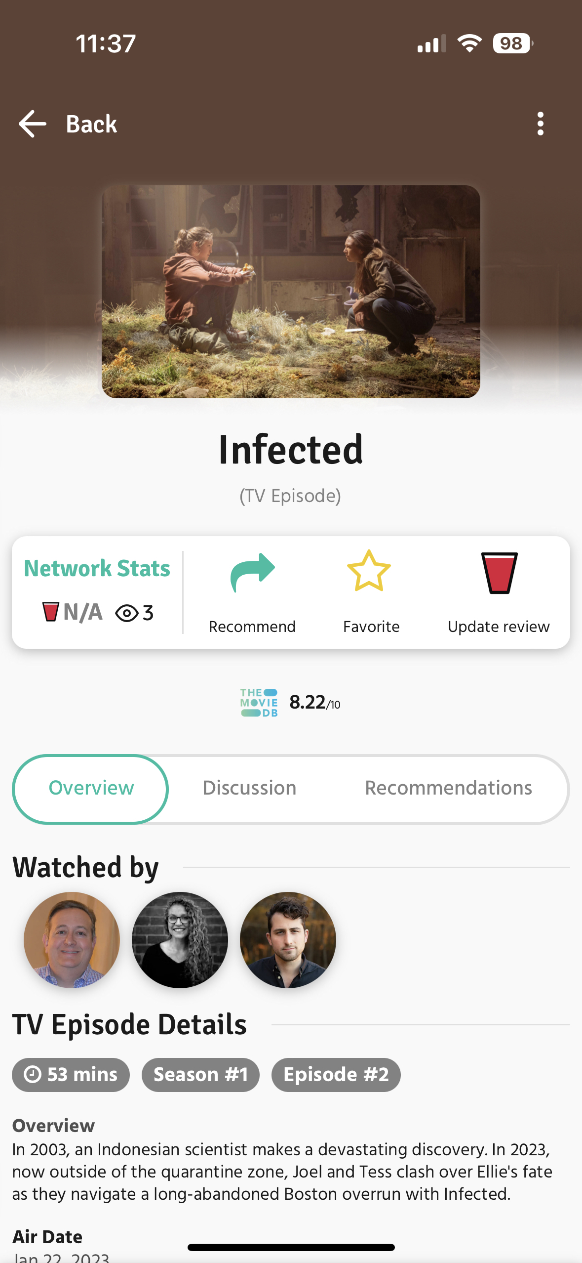 TV Episode Detail Page